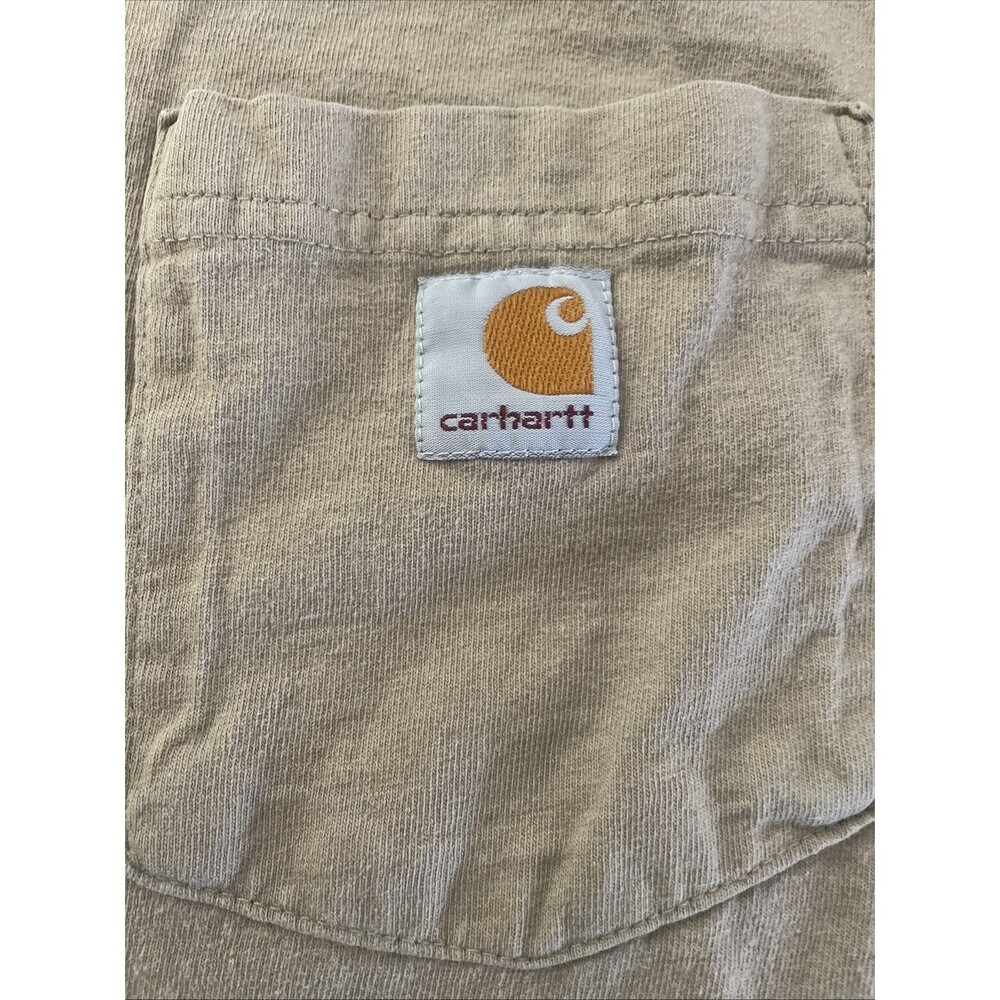Carhartt Short Sleeve Men's T-Shirt - Tan Brown, L Heavyweight Original Fit